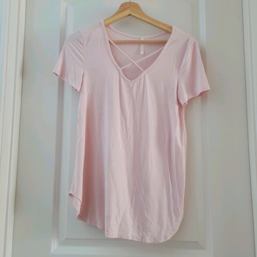 Pink top with detail infront